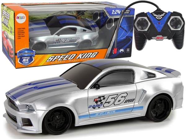 Sportshurtig fjernstyret bil R/C Silver 1:24 Speed King