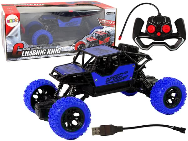 Off-Road Fjärrkontroll Bil R/C 1:18 Blå.