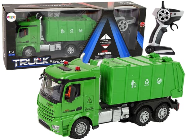 Kaukosäädin Roska-auto Vihreä 2.4G Kaukosäädin Valot Ääni