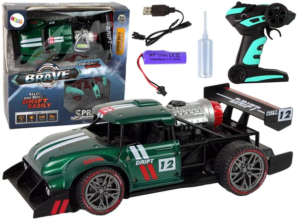 Kauko-ohjattu urheiluauto R/C 1:16 Green Steam