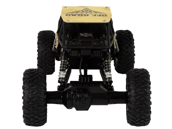 RC Car High Wheels 1:18 Plast Sort Guld