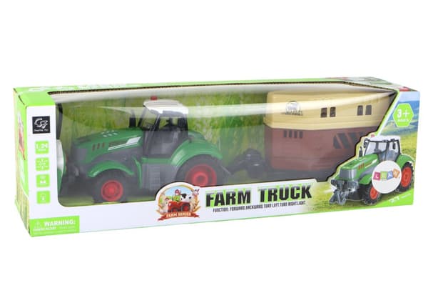RC-traktorin kauko-ohjattu traktori maatalouskoneen perävaunun kauko-ohjain 1:24