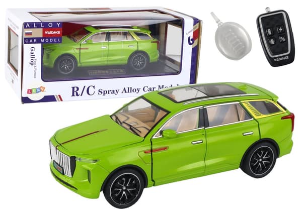 Alu RC Bil Model 1:24 C Farve Grøn