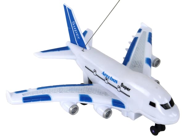 RC Airplane Fjernbetjent Hvid Aerobus fjernbetjeningslys lyder