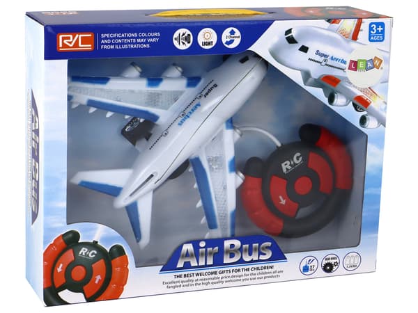 RC Airplane Fjernbetjent Hvid Aerobus fjernbetjeningslys lyder
