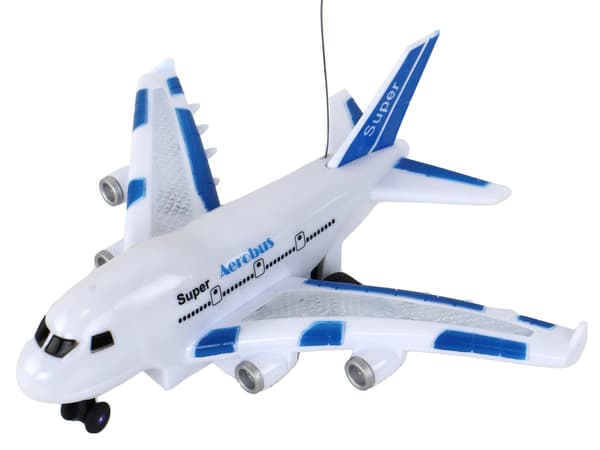 RC Airplane Fjernbetjent Hvid Aerobus fjernbetjeningslys lyder