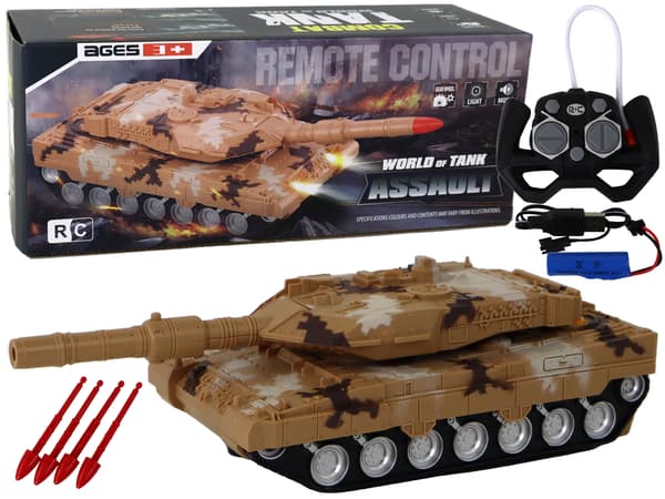 Fjernstyret RC Tank 27 MHz Gul