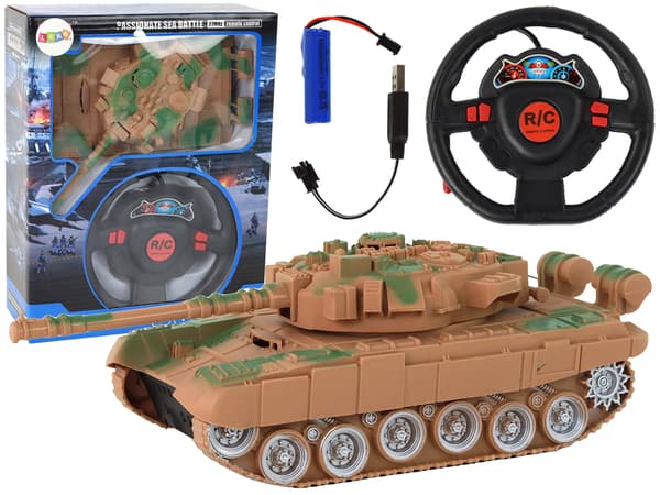 R/C Tank Fjärrstyrda Lampor Ljud Sand 1:18 27MHz