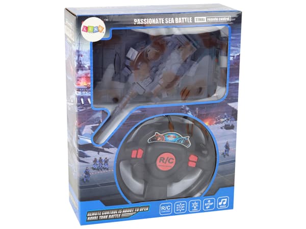 R/C Tank Fjärrkontrollerad Ljud Ljud Marinblå 1:18 27MHz