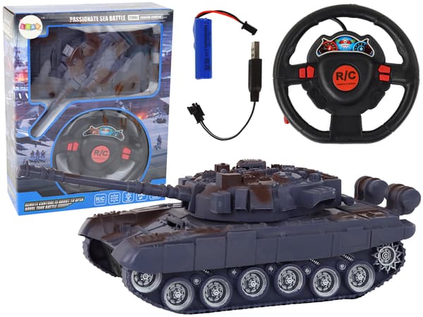 R/C Tank Fjärrkontrollerad Ljud Ljud Marinblå 1:18 27MHz