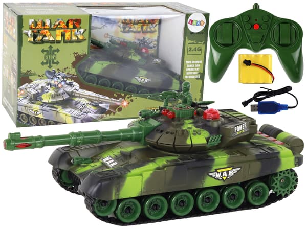 Stor fjernstyret militær RC 360 graders tank