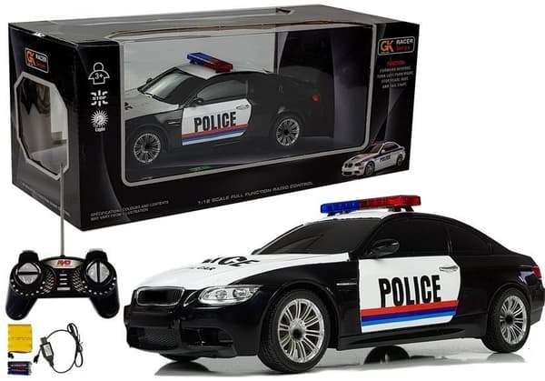 Kaukosäädin Car Police 1:18 R/C
