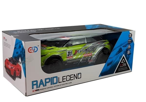 Kauko-ohjattu ralliauto 1:10 Green R/C