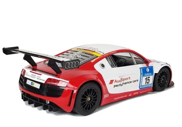 Auto R/C Audi R8 LMS Rastar 1:14 valkoinen ja punainen