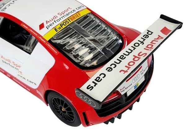 Auto R/C Audi R8 LMS Rastar 1:14 valkoinen ja punainen