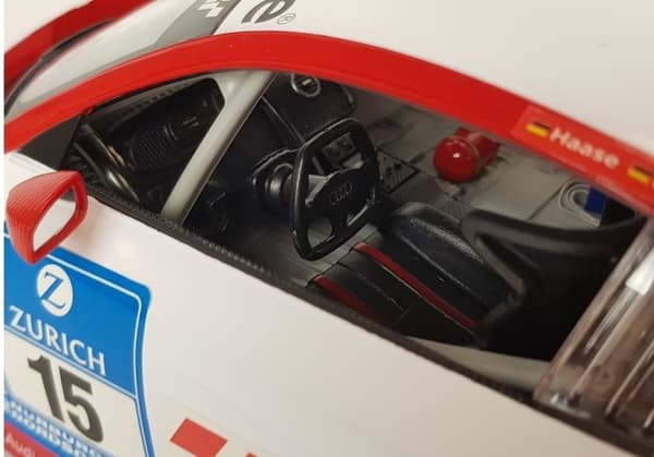 Auto R/C Audi R8 LMS Rastar 1:14 valkoinen ja punainen