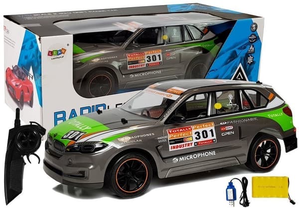 Kaukosäädin auto 1:10 2.4G harmaa