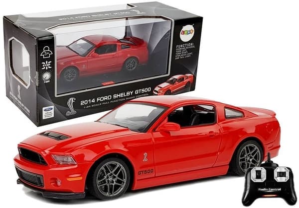 Kaukosäädinauto Ford Shelby GT500 Red 7,5 km/h 2,4 G