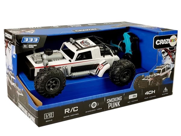 Fjernstyret Car Buggy 1:12 2,4G Hvid 20 km/t Steam