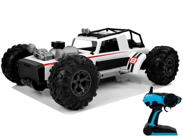 Fjernstyret Car Buggy 1:12 2,4G Hvid 20 km/t Steam