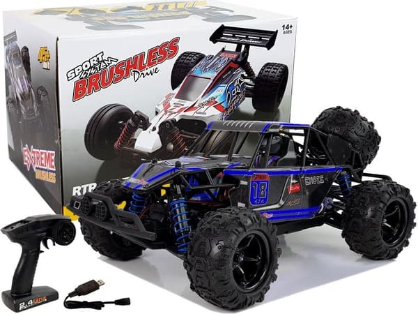 Off-Road Buggy Fjernstyret bil 1:18 Blå ENOZE 9303E 45 km/t