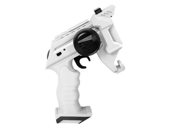 Toy Car Launcher Gun 2 in 1 kauko-ohjattavat vaahtomuovilevyt, valkoinen 2,4 G