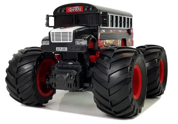 Bus Big Wheels Fjernbetjening 2.4G Lyd Sort