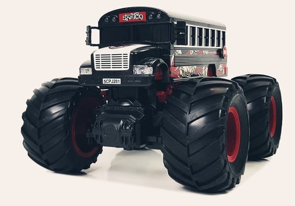 Bus Big Wheels Fjernbetjening 2.4G Lyd Sort