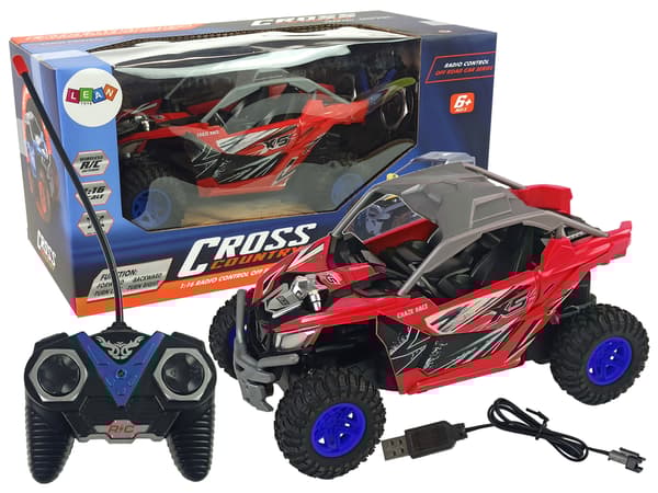 Off-Road Cross Country -auton kauko-ohjattu 27 MHz punainen