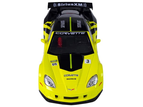 Sportracerbil R/C 1:18 Corvette C6.R Gul 2,4 G-ljus