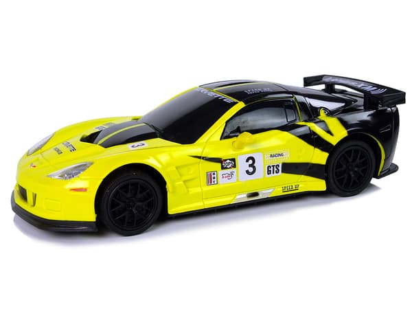 Sportbil R/C 1:24 Corvette Gul C6.R 2.4 G-ljus