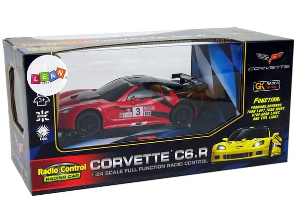 Sportbil R/C 1:24 Corvette C6.R Röda 2,4 G-ljus