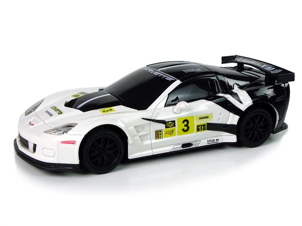 Sportsracerbil R/C 1:24 Corvette C6.R Hvid 2,4 G lygter