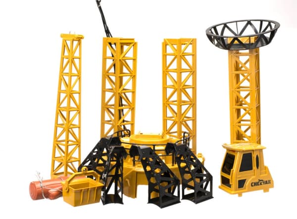 Kran Fjernstyret RC byggekran med 4CH krog, 128 cm