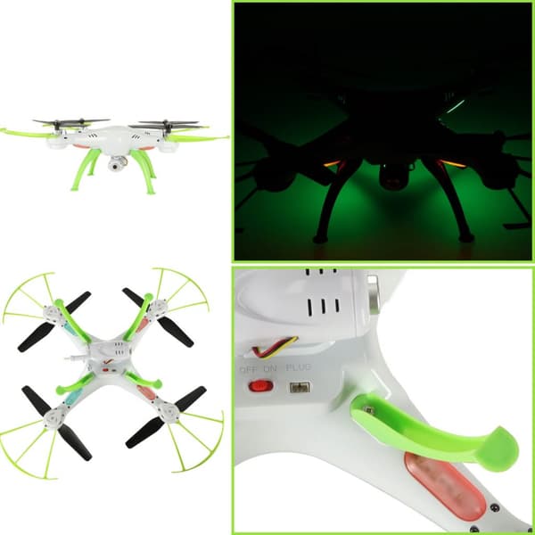 Syma X5HW RC drönare, FPV-kamera, WiFi 2,4GHz, vit