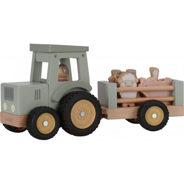 Little Dutch Little Farm -trætraktor + trailer