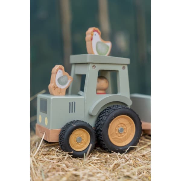 Little Dutch Little Farm -trætraktor + trailer