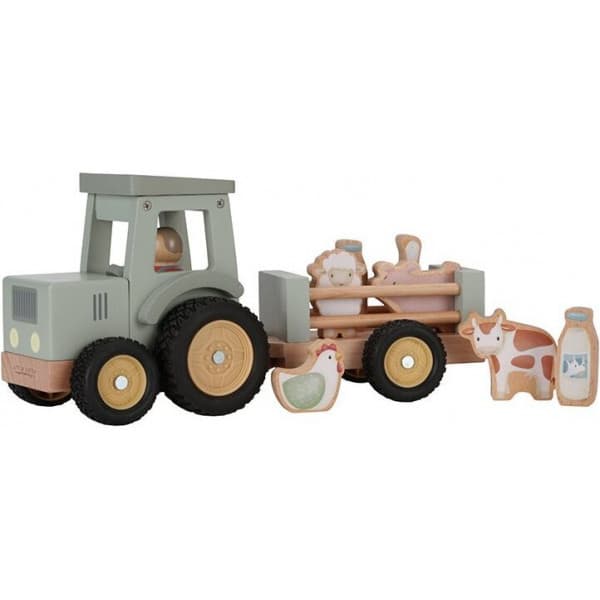 Little Dutch Little Farm -trætraktor + trailer