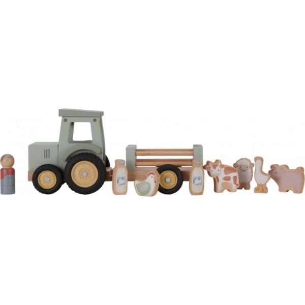 Little Dutch Little Farm -trætraktor + trailer