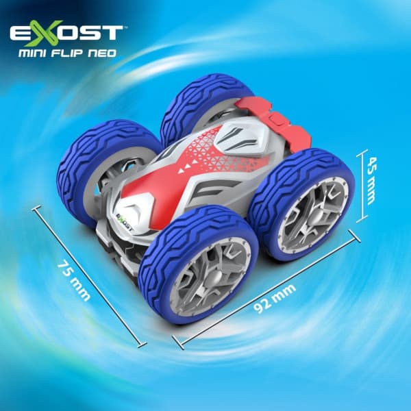 Exost Mini Flip Neo - fjernbetjent stuntbil, blå