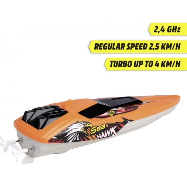Dickie Toys RC Sea Hawk -radio-ohjattava vene, RTR