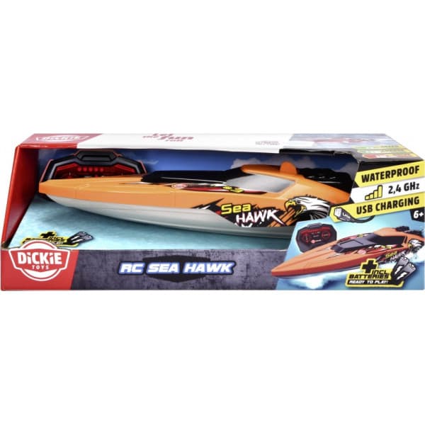 Dickie Toys RC Sea Hawk -radio-ohjattava vene, RTR