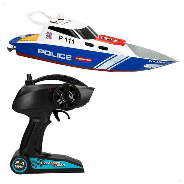 Colorbaby 47674 Racing Boat Fjärrstyrd Polisbåt  36 cm