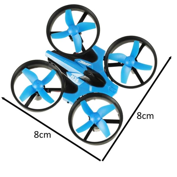 JJRC H36 mini RC drone 2,4GHz 4CH 6 akset blå