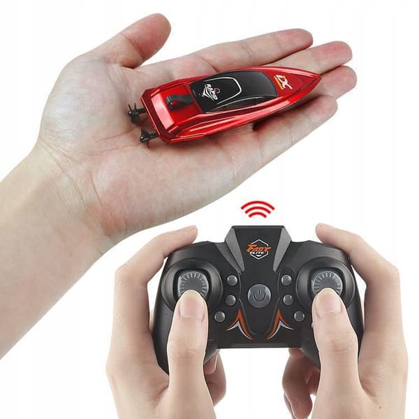 FJÄRRSTYRRAD MOTORBÅT Mini LITEN SNABB 2.4G PILOT Blå på USB