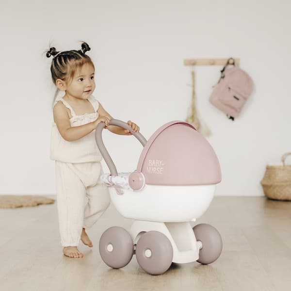 SMOBY Baby Nurse Djup Dockvagn med Plastkåpa