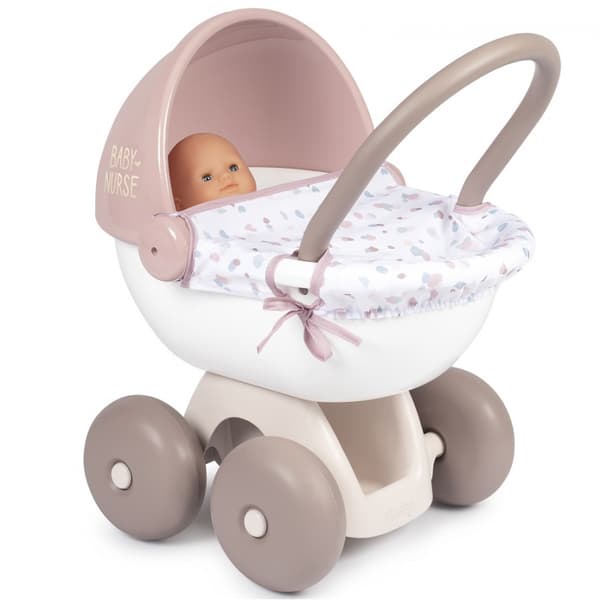 SMOBY Baby Nurse Djup Dockvagn med Plastkåpa
