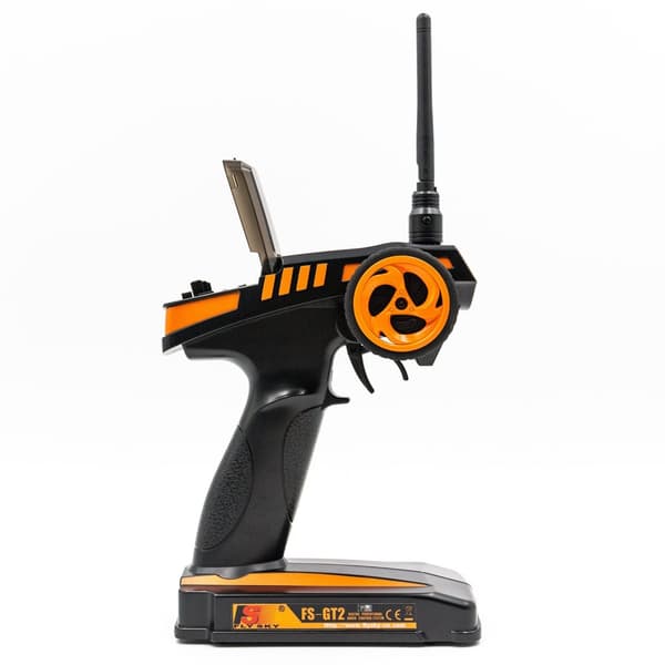 Flysky FS-GT2 Radio Transmitter, 2 Kanaler, Imponerende 200m Rækkevidde, Lavt Strømforbrug