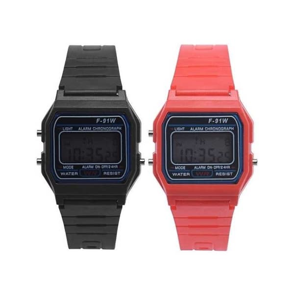 Digital Retro Armbandsur Svart Digital Retro Armbandsur Svart