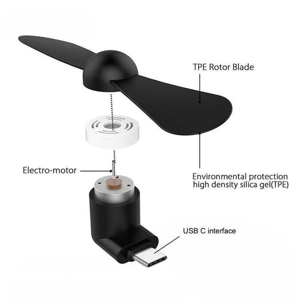 USB-C blæser - sort